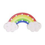 Plastic Rainbow LED Wall Lamp Childrens White Battery Table Lighting Ideas in White Clearhalo 'Night Lights' 'Wall Lights' Lighting' 2137372