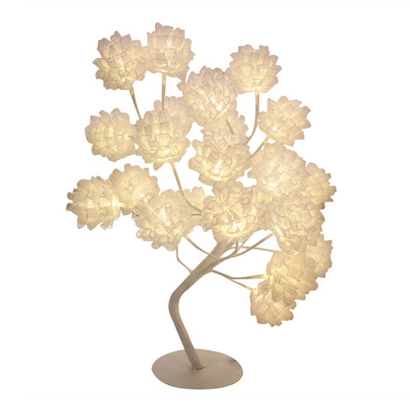 Floral Tree Girls Bedroom USB Nightstand Lamp Tulle Decorative LED Table Lighting Ideas Clearhalo 'Night Lights' 'Wall Lights' Lighting' 2137555