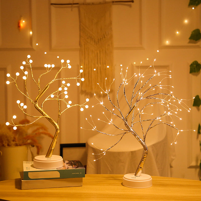 Tree Branch Battery Nightstand Lamp Decorative Plastic Girls Bedroom LED Table Light Clearhalo 'Night Lights' 'Wall Lights' Lighting' 2137646