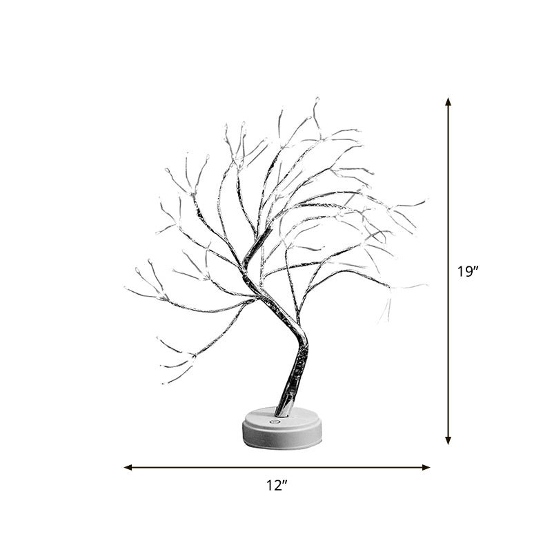 Tree Branch Battery Nightstand Lamp Decorative Plastic Girls Bedroom LED Table Light Clearhalo 'Night Lights' 'Wall Lights' Lighting' 2137649