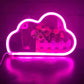 Plastic Cloud Shaped Battery Wall Light White LED Night Lighting Ideas for Kids Bedroom White Battery Pink Clearhalo 'Night Lights' 'Wall Lights' Lighting' 2137696