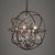 Circling Rings Hanging Lamp Farmhouse Rust Wrought Iron Chandelier with Crystal Decoration 4 Rust Clearhalo 'Ceiling Lights' 'Chandeliers' Lighting' options 2137882_96c1fac9-f8b2-44b8-bb8b-5b31ac08816e