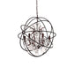 Circling Rings Hanging Lamp Farmhouse Rust Wrought Iron Chandelier with Crystal Decoration Clearhalo 'Ceiling Lights' 'Chandeliers' Lighting' options 2137884