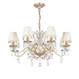 Gold Finish Candle Chandelier Light Traditional Crystal Dining Room Suspended Lighting Fixture Clearhalo 'Ceiling Lights' 'Chandeliers' Lighting' options 2137925