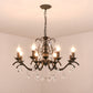 Traditional Candelabra Chandelier Metallic Hanging Pendant Light with Crystal Decoration Clearhalo 'Ceiling Lights' 'Chandeliers' Lighting' options 2137987
