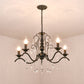 Traditional Candelabra Chandelier Metallic Hanging Pendant Light with Crystal Decoration Clearhalo 'Ceiling Lights' 'Chandeliers' Lighting' options 2137989