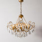 Swirling Chandelier Light Antique Metal Suspended Lighting Fixture with Crystal Droplet Clearhalo 'Ceiling Lights' 'Chandeliers' Lighting' options 2138014