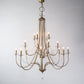 Country Style Candlestick Chandelier Metallic Hanging Light Kit with Crystal Strand Clearhalo 'Ceiling Lights' 'Chandeliers' Lighting' options 2138019