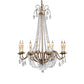 Bronze Finish Candle Chandelier Countryside Metal Living Room Ceiling Light with Crystal Drape Clearhalo 'Ceiling Lights' 'Chandeliers' Lighting' options 2138076