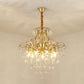 Candle Dining Room Down Chandelier Country Crystal Drape Pendant Lighting Fixture 7 Gold Clearhalo 'Ceiling Lights' 'Chandeliers' Lighting' options 2138161_adbbc7bb-dd14-4883-b3dd-2b0608119421