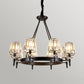 Conical Bedroom Chandelier Classic Crystal Block Black Suspended Lighting Fixture Clearhalo 'Ceiling Lights' 'Chandeliers' Lighting' options 2138189