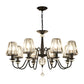 Ceiling Pendant Lamp Classic Bedroom Chandelier with Cone Crystal Shade in Black Clearhalo 'Ceiling Lights' 'Chandeliers' Lighting' options 2138232