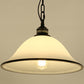 Classic Flared Pendant Lighting 1 Light White Glass Hanging Light Fixture in Black for Dining Room Clearhalo 'Ceiling Lights' 'Glass shade' 'Glass' 'Pendant Lights' 'Pendants' Lighting' 213826