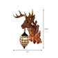 Deer Head Bistro Wall Sconce Rustic Resin Single Wall Mount Light with Oval Crystal Shade Clearhalo 'Wall Lamps & Sconces' 'Wall Lights' Lighting' 2138394