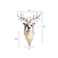 Lodge Deer Head Wall Light Fixture 1 Bulb Resin Wall Sconce with Teardrop Crystal Shade Clearhalo 'Wall Lamps & Sconces' 'Wall Lights' Lighting' 2138424