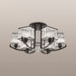 Black Rectangle Ceiling Light Fixture Modern K9 Crystal Living Room Semi Flush Mount Lamp Clearhalo 'Ceiling Lights' 'Close To Ceiling Lights' 'Close to ceiling' 'Semi-flushmount' Lighting' 2138488