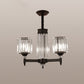 Black Chandelier Lighting Vintage Rectangular-Cut Crystal Cylinder Ceiling Light Fixture Clearhalo 'Ceiling Lights' 'Chandeliers' Lighting' options 2138511