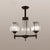 Black Chandelier Lighting Vintage Rectangular-Cut Crystal Cylinder Ceiling Light Fixture 3 Black Clearhalo 'Ceiling Lights' 'Chandeliers' Lighting' options 2138511_5dd97f0e-d1b9-4cf9-aca8-d9ac37b8208c