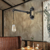 Metal Black Sconce Light Hanging Shade 1/4 Light Industrial Wall Mounted Lighting for Dining Room Clearhalo 'Art deco wall lights' 'Cast Iron' 'Glass' 'Industrial wall lights' 'Industrial' 'Middle century wall lights' 'Modern' 'Rustic wall lights' 'Tiffany' 'Traditional wall lights' 'Wall Lamps & Sconces' 'Wall Lights' Lighting' 214002