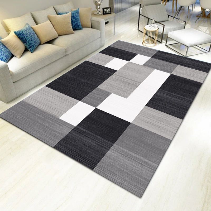 Bold Multicolor Modern Rug Synthetics Geometric Pattern Rug Machine Washable Non-Slip Stain Resistant Rug for Living Room Clearhalo 'Area Rug' 'Rug' 2140444