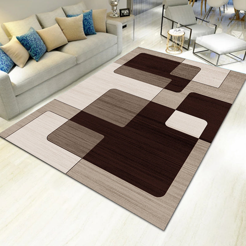 Bold Multicolor Modern Rug Synthetics Geometric Pattern Rug Machine Washable Non-Slip Stain Resistant Rug for Living Room Coffee Clearhalo 'Area Rug' 'Rug' 2140449
