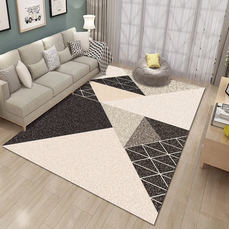 Bold Multicolor Modern Rug Synthetics Geometric Pattern Rug Machine Washable Non-Slip Stain Resistant Rug for Living Room Camel Clearhalo 'Area Rug' 'Rug' 2140469