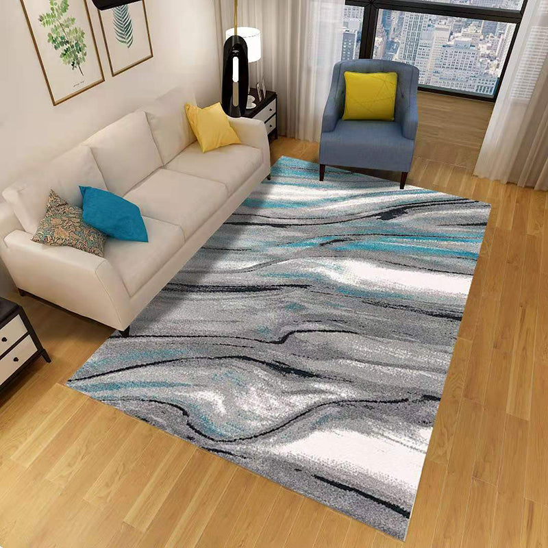 Minimalist 3D Geometric Rug Multi-Color Polypropylene Area Carpet Pet Friendly Anti-Slip Machine Washable Rug for Great Room Grey Clearhalo 'Area Rug' 'Rug' 2140495