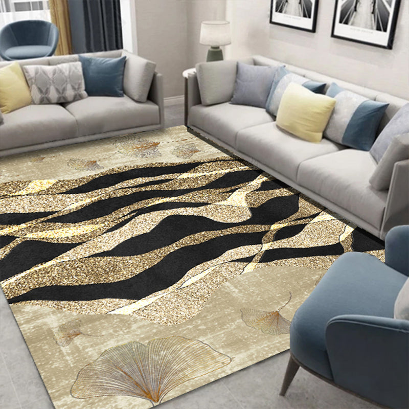 Glam 3D Print Geometric Rug Multicolor Modern Rug Polyester Pet Friendly Stain Resistant Non-Slip Carpet for Home Gold Clearhalo 'Area Rug' 'Rug' 2140504