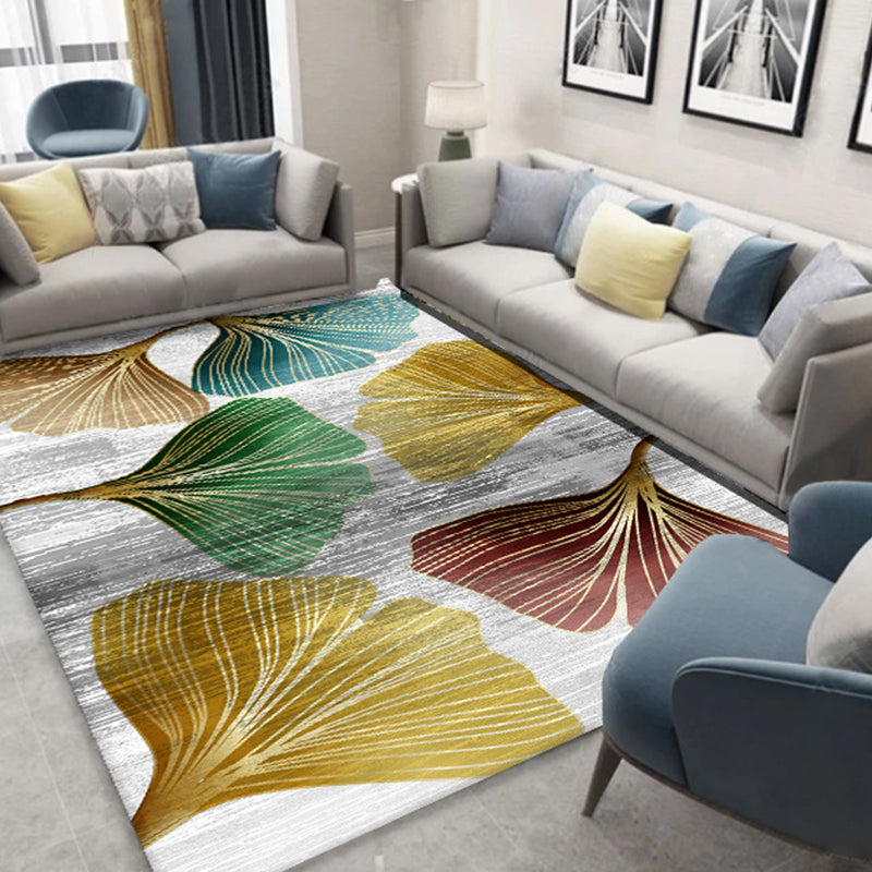 Glam 3D Print Geometric Rug Multicolor Modern Rug Polyester Pet Friendly Stain Resistant Non-Slip Carpet for Home Gray-Red Clearhalo 'Area Rug' 'Rug' 2140508