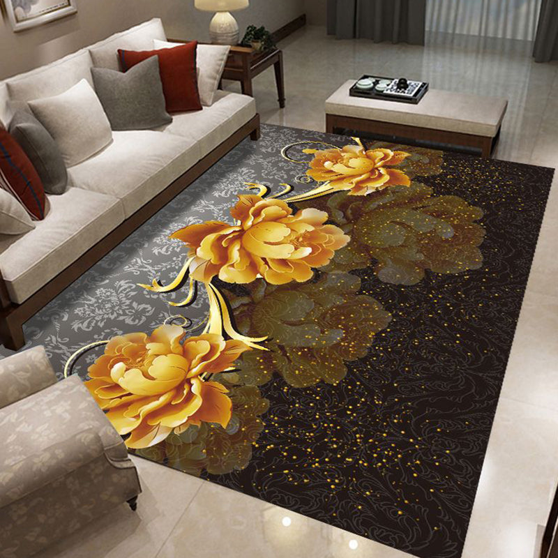 Glam 3D Print Geometric Rug Multicolor Modern Rug Polyester Pet Friendly Stain Resistant Non-Slip Carpet for Home Brown Clearhalo 'Area Rug' 'Rug' 2140511
