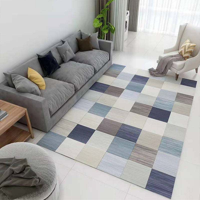 Glam 3D Print Geometric Rug Multicolor Modern Rug Polyester Pet Friendly Stain Resistant Non-Slip Carpet for Home Blue Clearhalo 'Area Rug' 'Rug' 2140514