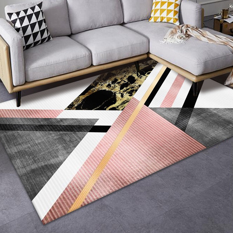 Luxe Mid-Century Rug Multi Colored Abstract Pattern Carpet Machine Washable Non-Slip Backing Stain Resistant Rug for Home Decor Pink Clearhalo 'Area Rug' 'Rug' 2140539