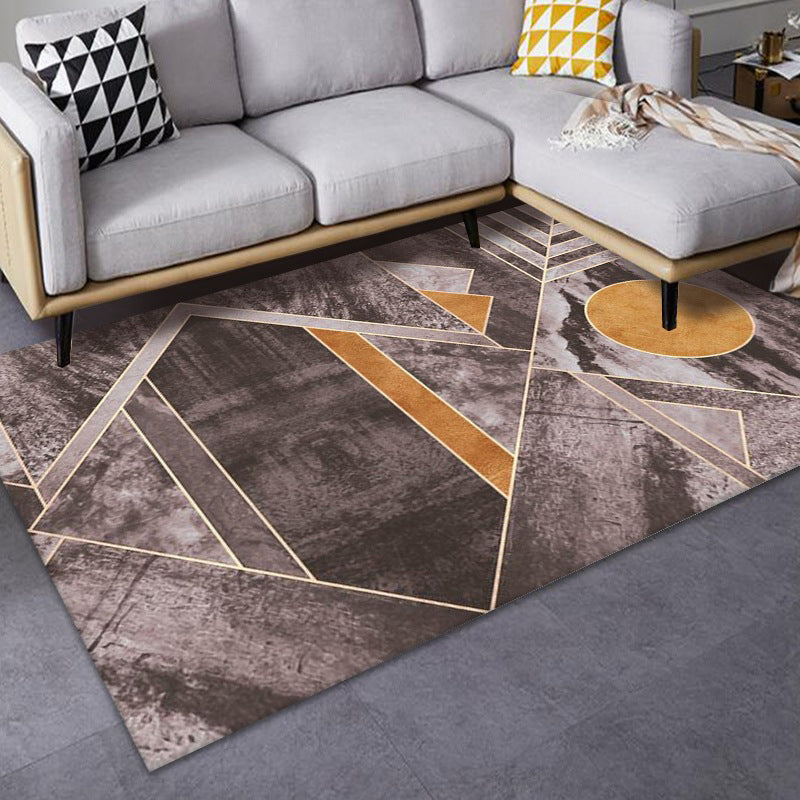 Luxe Mid-Century Rug Multi Colored Abstract Pattern Carpet Machine Washable Non-Slip Backing Stain Resistant Rug for Home Decor Coffee Clearhalo 'Area Rug' 'Rug' 2140547