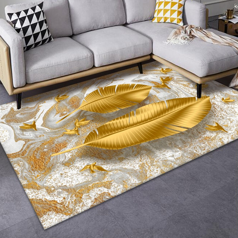 Luxe Mid-Century Rug Multi Colored Abstract Pattern Carpet Machine Washable Non-Slip Backing Stain Resistant Rug for Home Decor Gold Clearhalo 'Area Rug' 'Rug' 2140552