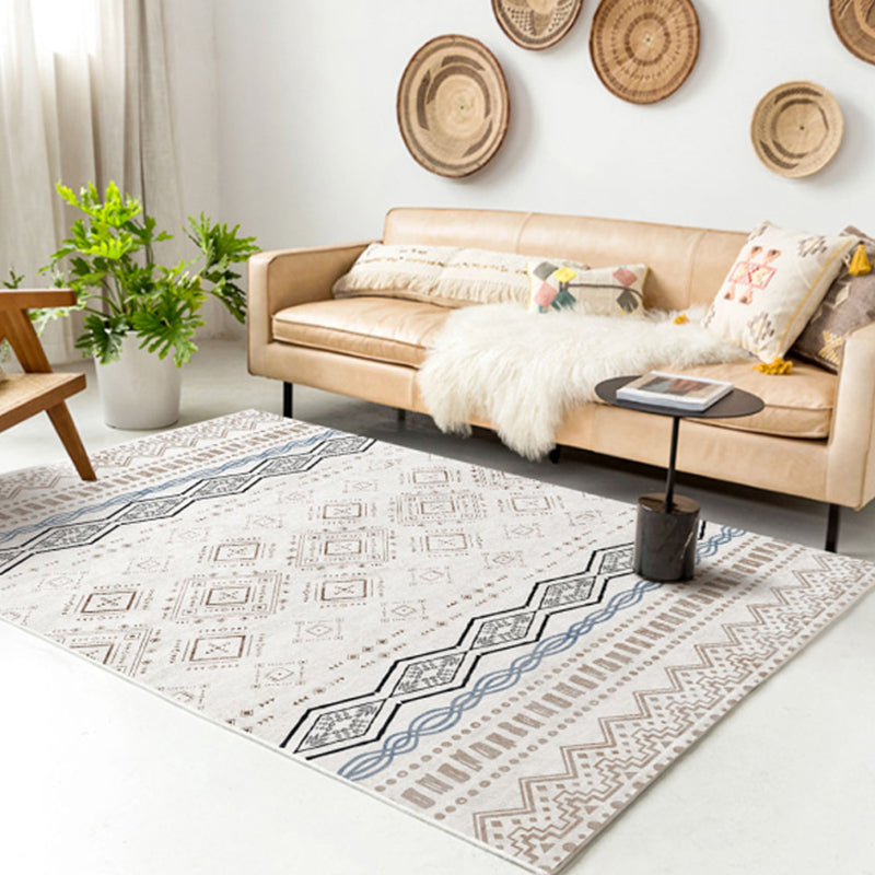 Decorative Multicolor Patterned Rug Polyester Nordic Style Rug Non-Slip Stain Resistant Washable Rug for Room Light Khaki Clearhalo 'Area Rug' 'Rug' 2140564