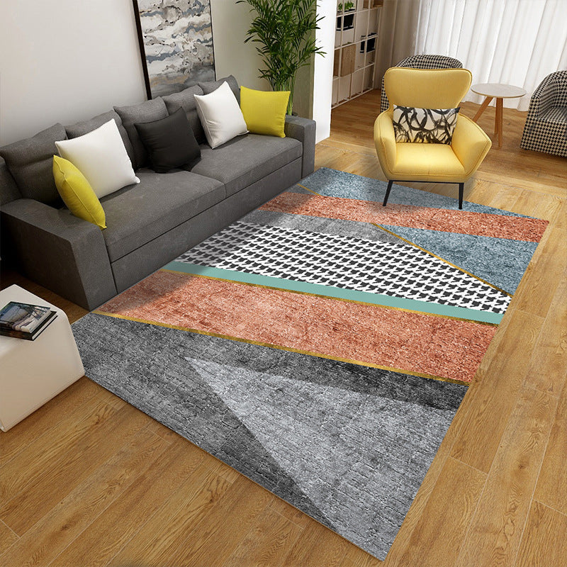 Decorative Multicolor Patterned Rug Polyester Nordic Style Rug Non-Slip Stain Resistant Washable Rug for Room Grey Clearhalo 'Area Rug' 'Rug' 2140585