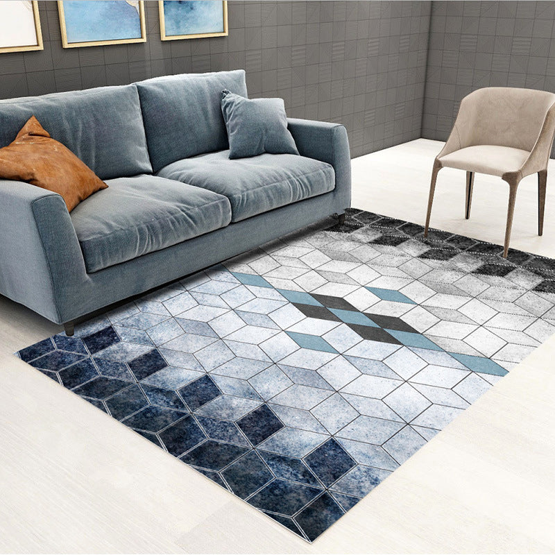 Decorative Multicolor Patterned Rug Polyester Nordic Style Rug Non-Slip Stain Resistant Washable Rug for Room Gray Blue Clearhalo 'Area Rug' 'Rug' 2140590
