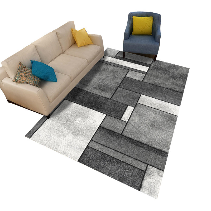 Multi-Colored Geometric Rug Polypropylene Nordic Carpet Machine Washable Stain Resistant Anti-Slip Rug for Home Decoration Clearhalo 'Area Rug' 'Rug' 2140596