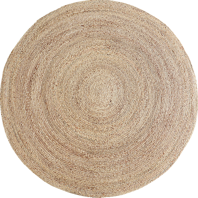 Hand-Braided Rustic Indoor Rug Multi-Color Plain Carpet Eco-Friendly Rug for Living Room Brown Clearhalo 'Area Rug' 'Rug' 2140622