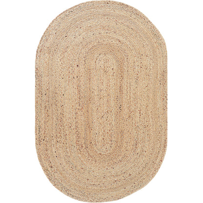 Brown Plain Rug Natural Rope Farmhouse Rug Cross-Woven Pet-Friendly Carpet for Bedroom Brown Clearhalo 'Area Rug' 'Rug' 2140629