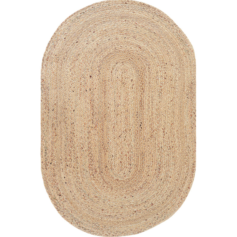 Brown Plain Rug Natural Rope Farmhouse Rug Cross-Woven Pet-Friendly Carpet for Bedroom Clearhalo 'Area Rug' 'Rug' 2140633