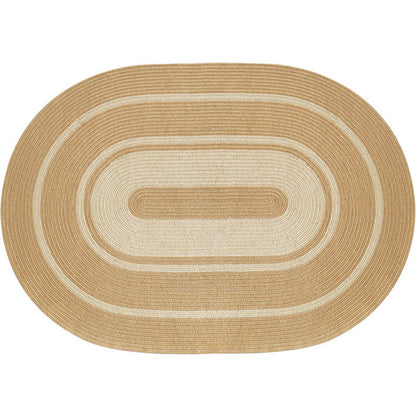 Country Style Drawing Room Rug Multi Color Plain Rug Jute Rope Stitched Mix Rug Khaki Clearhalo 'Area Rug' 'Rug' 2140636