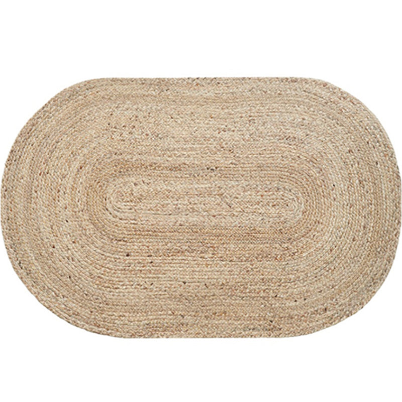 Multi-Colored Living Room Rug Rustic Plain Rug Natural Jute Pet Friendly Washable Anti-Slip Backing Rug Brown Clearhalo 'Area Rug' 'Rug' 2140693