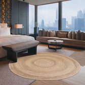 Casual Plain Rug Multi-Color Cabin Carpet Reed Fiber Hand-Weaving Non ...