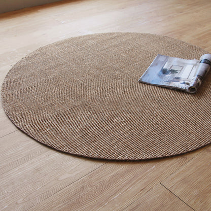 Eco-Friendly Brown Plain Rug Sisal Weaving Lodge Rug Pet Friendly Non-Slip Washable Rug for Bedroom Brown Clearhalo 'Area Rug' 'Rug' 2140739