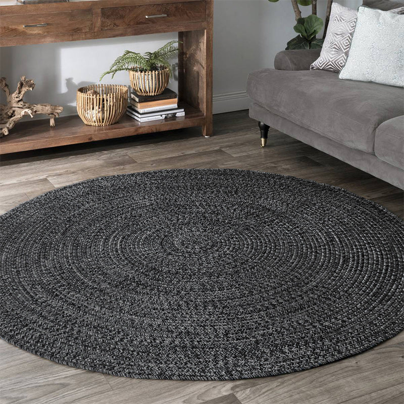 Stylish Multi Colored Plain Rug Polypropylene Cottage Carpet Stain Resistant Anti-Slip Backing Washable Rug for Sitting Room Dark Gray Clearhalo 'Area Rug' 'Rug' 2140771