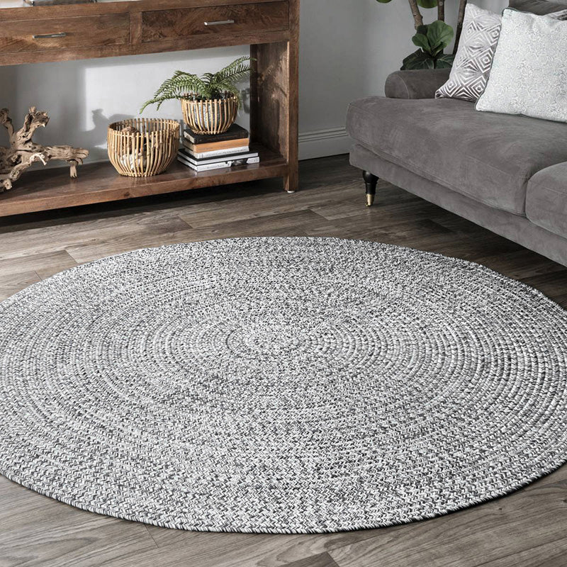 Stylish Multi Colored Plain Rug Polypropylene Cottage Carpet Stain Resistant Anti-Slip Backing Washable Rug for Sitting Room Smoke Gray Clearhalo 'Area Rug' 'Rug' 2140775