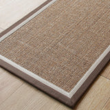 Compact Brown Solid Color Rug Sisal Cottage Carpet Non-Slip Backing Stain Resistant Pet Friendly Rug for Guest Room Clearhalo 'Area Rug' 'Rug' 2140839