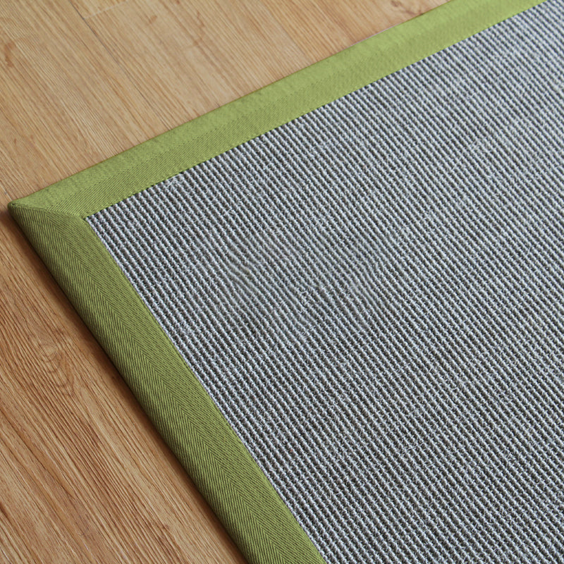 Cottage Guest Room Rug Multicolor Plain Rug Sisal Pet Friendly Non-Slip Backing Stain Resistant Carpet with Wrapped Trim Green Clearhalo 'Area Rug' 'Rug' 2140887