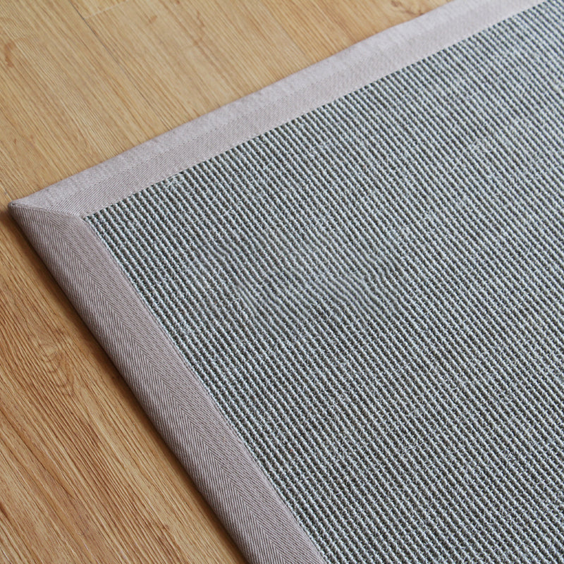 Cottage Guest Room Rug Multicolor Plain Rug Sisal Pet Friendly Non-Slip Backing Stain Resistant Carpet with Wrapped Trim Cream Gray Clearhalo 'Area Rug' 'Rug' 2140890